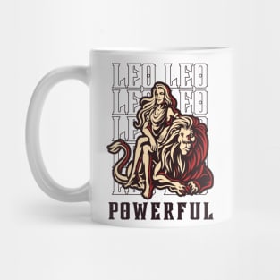 Leo The Powerful Zodiac Sign Mug